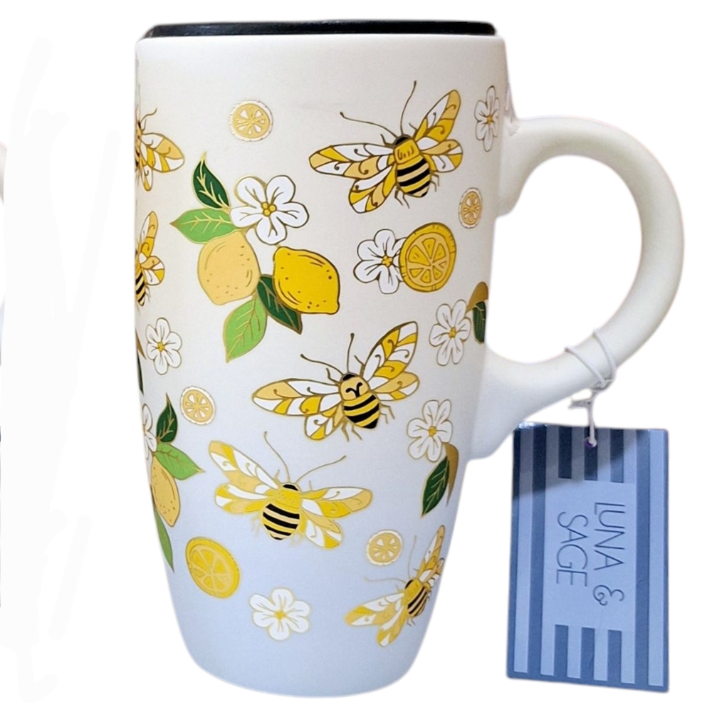 LUNA & SAGE BEE AND LEMON CUP WITH LID - Picture 1 of 6